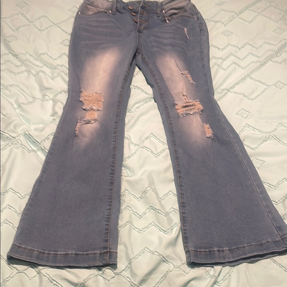 Distressed Blue Women's Jeans
